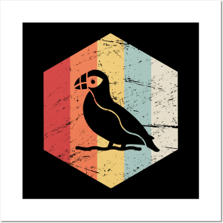 Retro Vintage Puffin Icon Posters and Art